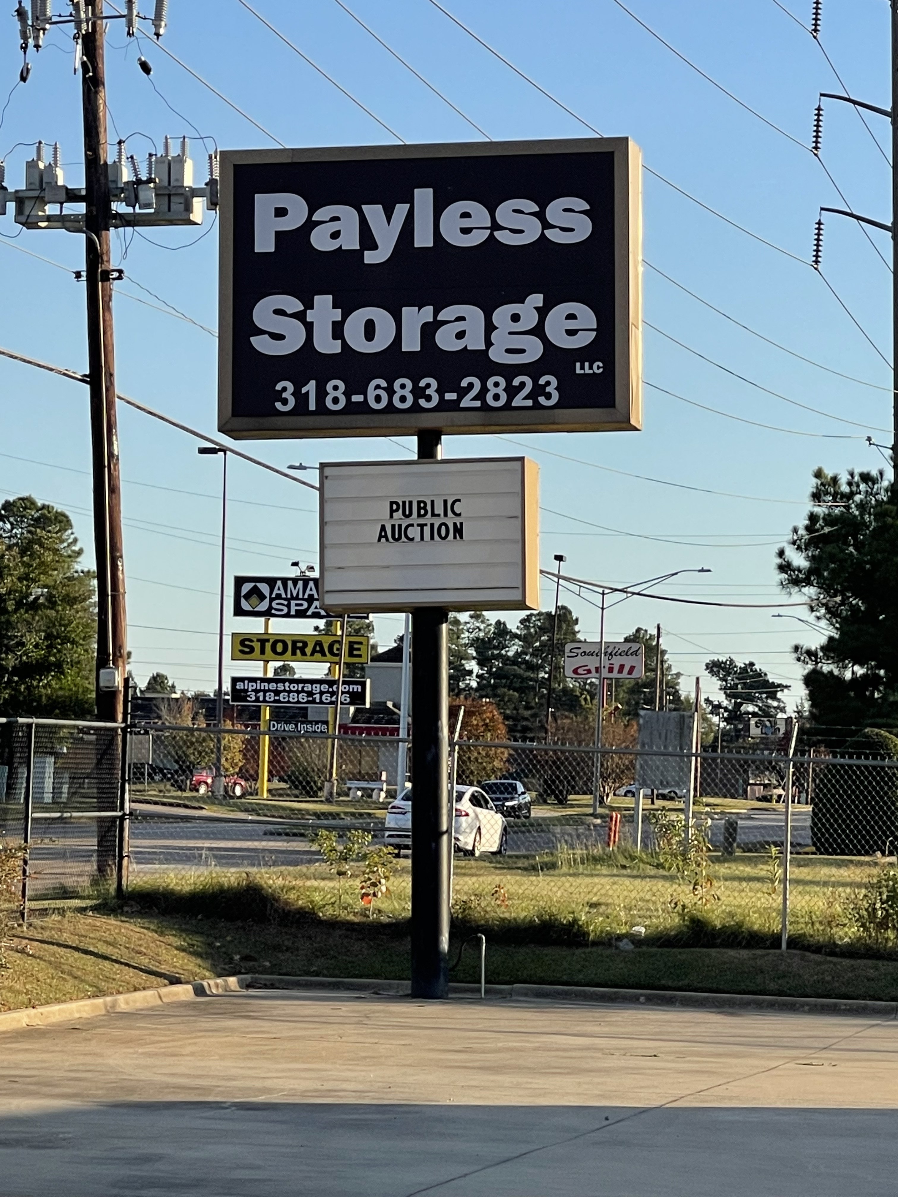 payless storage sign shreveport la
